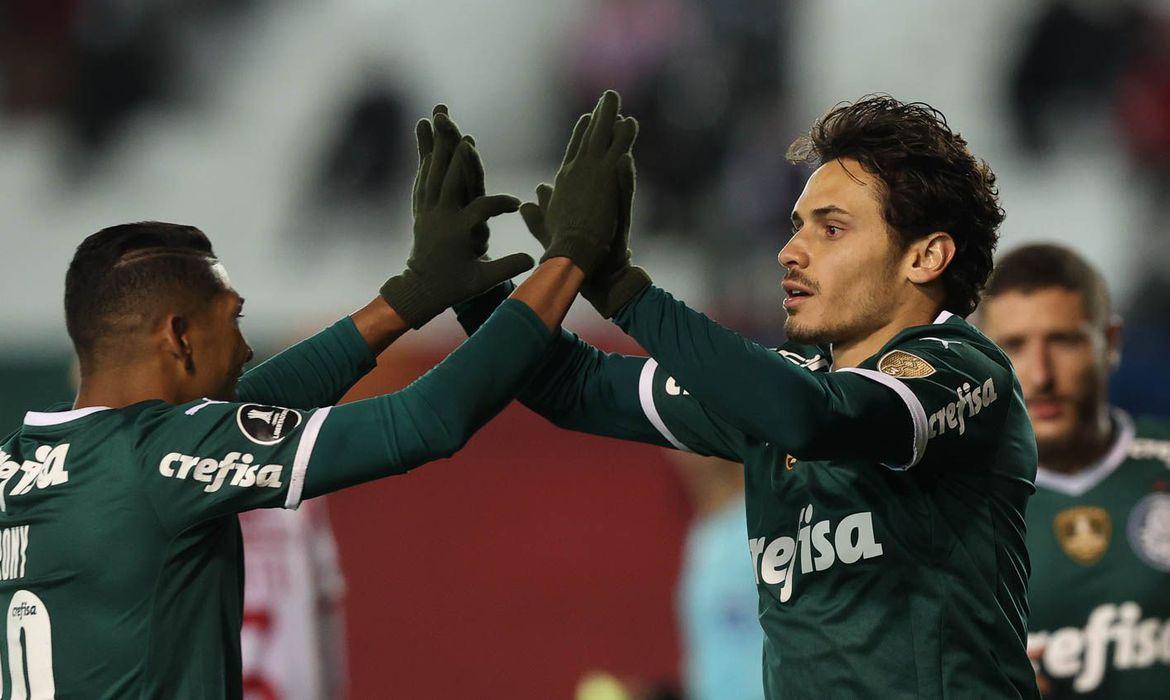 Veiga vira o maior artilheiro do Verdão na história da competição (Cesar Greco/ Palmeiras)
