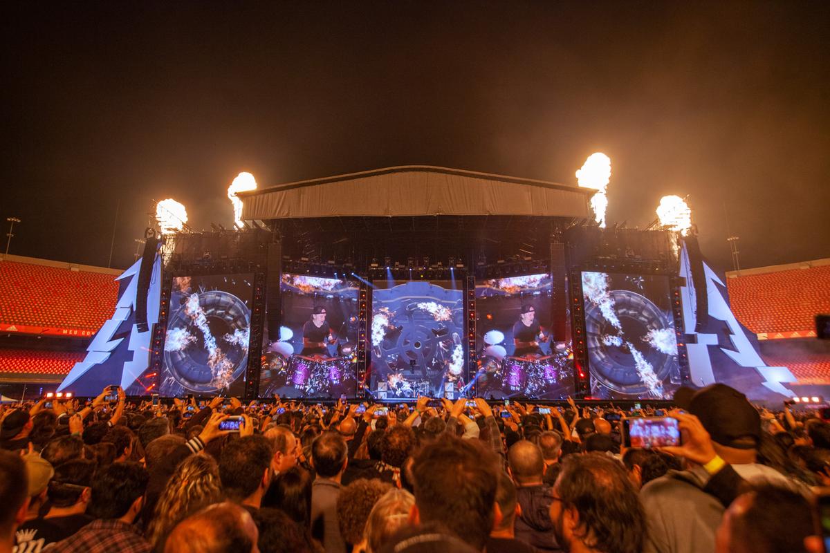 Show da banda Metallica em sua passagem pela Capital paulista, dentro turnê WorldWired Tour 2020 (Divulgação)