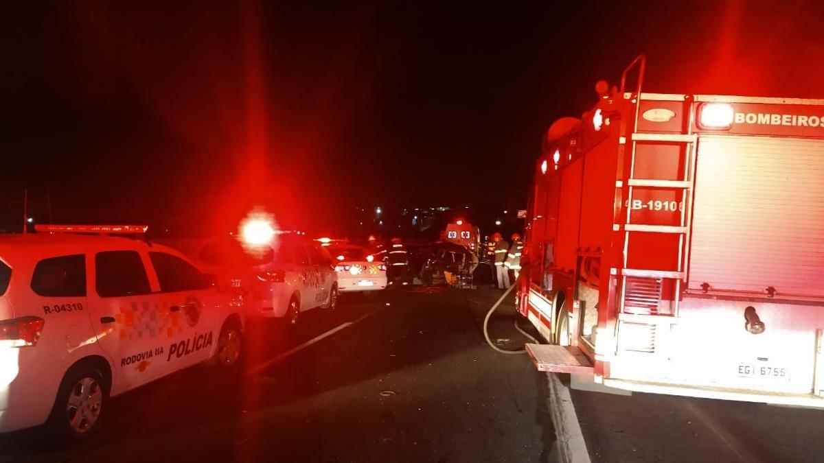 O grave acidente aconteceu na altura do km 84 da Anhanguera (Reprodução)