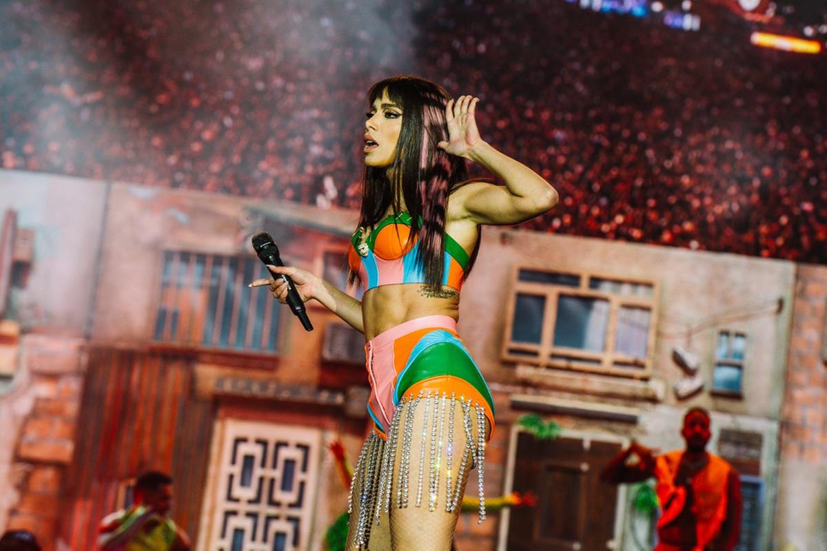 Anitta durante apresentação no Palco Mundo do Rock in Rio Lisboa (Divulgação)