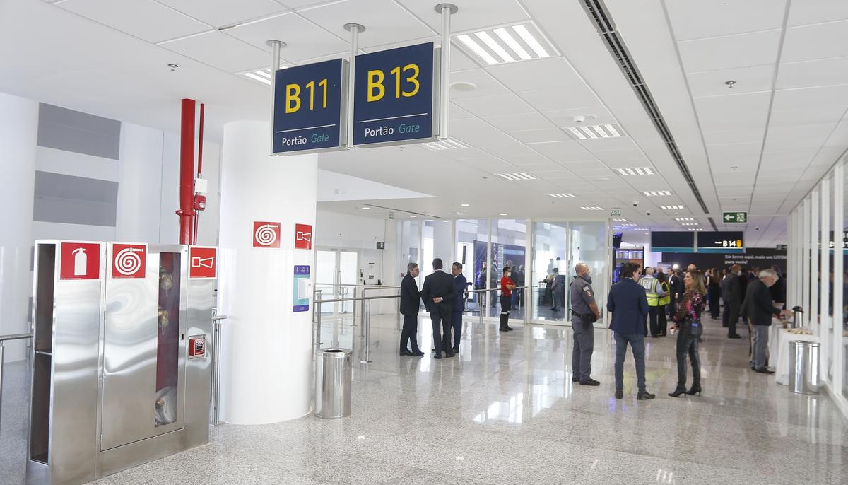 O Aeroporto Internacional de Viracopos inaugurou nesta sexta-feira o Pier B (Gustavo Tilio)