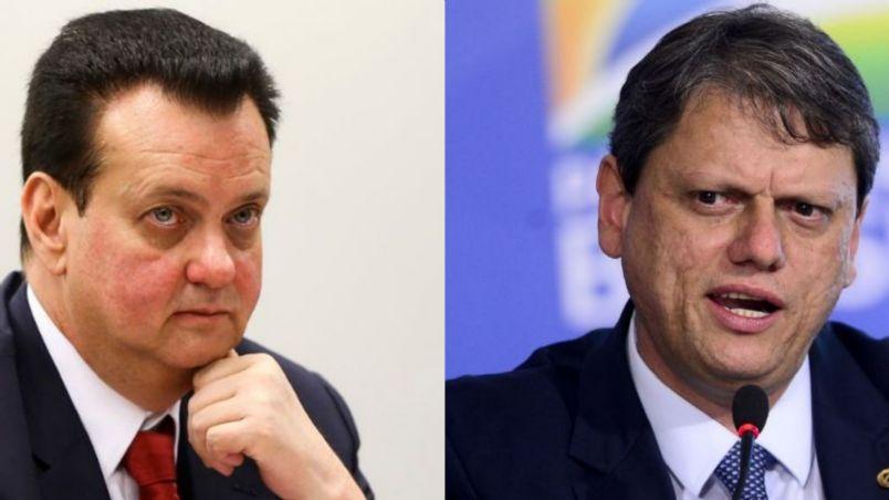 O presidente nacional do PSD, Gilberto Kassab e Tarcísio Gomes de Freitas (Agência Brasil)
