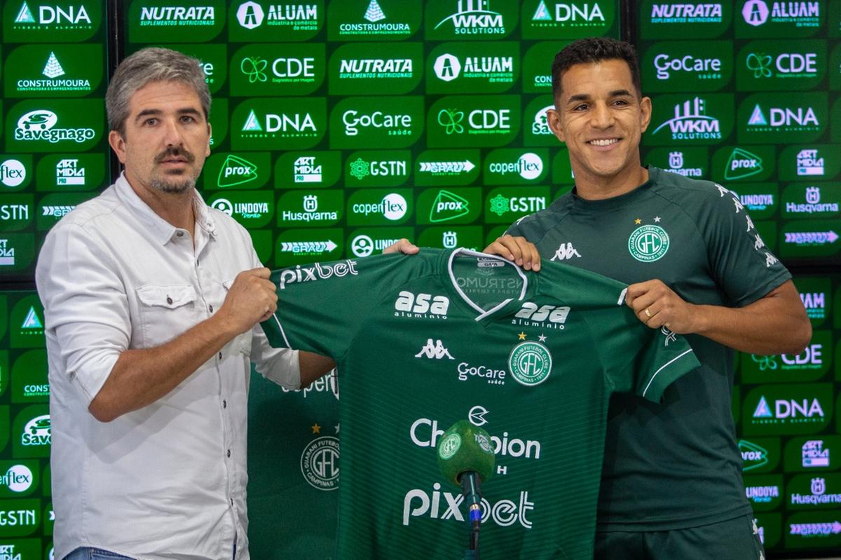 O atacante Yuri foi apresentado no Brinco de Ouro como uma das soluções para melhorar o setor ofensivo (Thomaz Marostegan/Guarani FC)