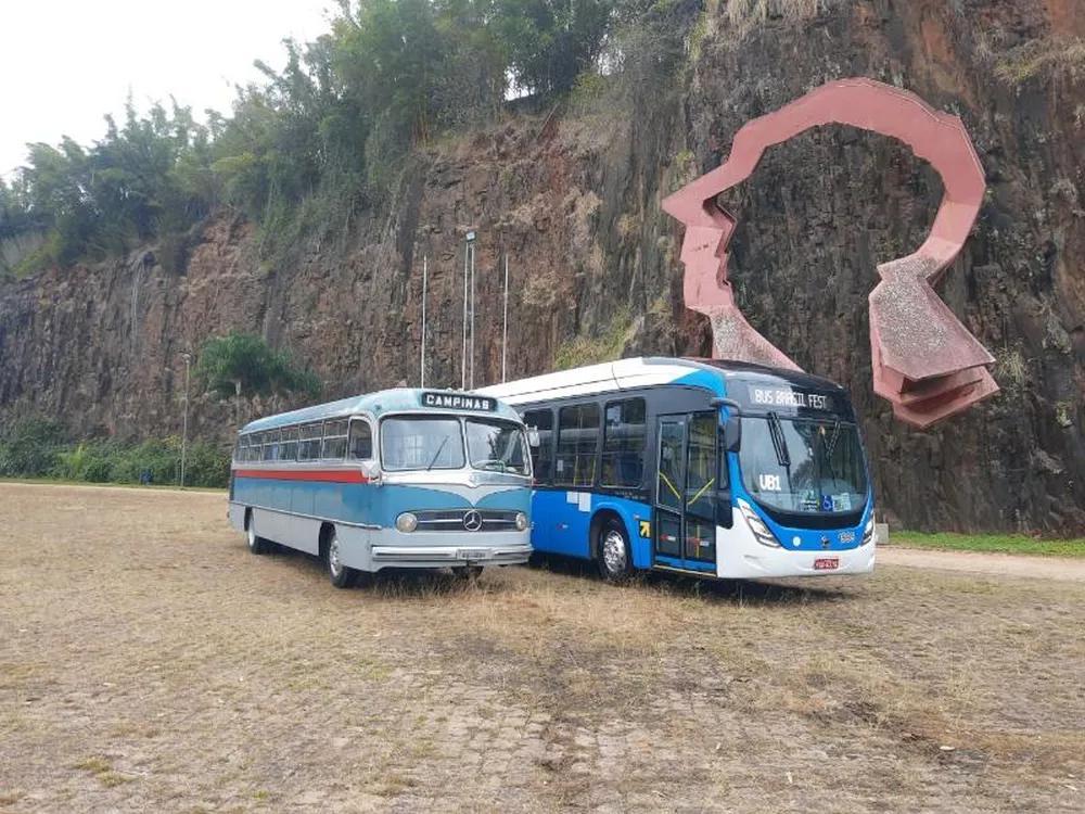 Ônibus novos e antigos estarão em exposição na Pedreira do Chapadão (Divulgação)