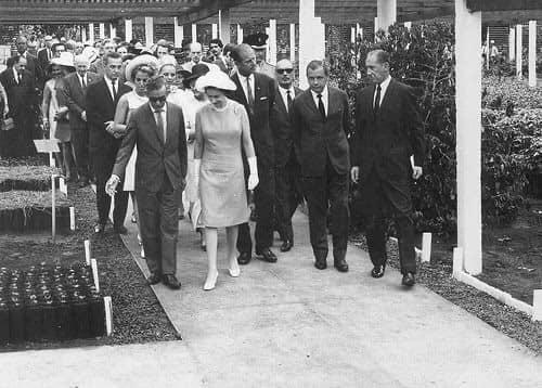 A monarca visitou a cidade no dia 7 de novembro de 1968 (Reprodução/ IAC)
