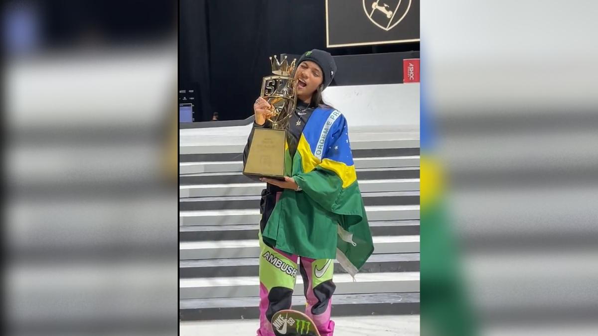 Com a vitória no Rio, Rayssa Leal coroa uma campanha impecável. Ela venceu todas as quatro etapas do Mundial de Skate Street na temporada (Reprodução/ Twitter/ @StreetLeague)