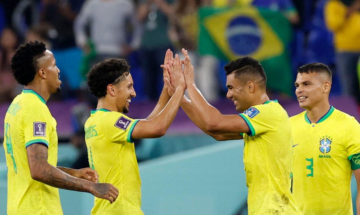 Casemiro garantiu primeira vitória brasileira sobre suíços em mundiais (Reuters/ Amanda Perobelli)