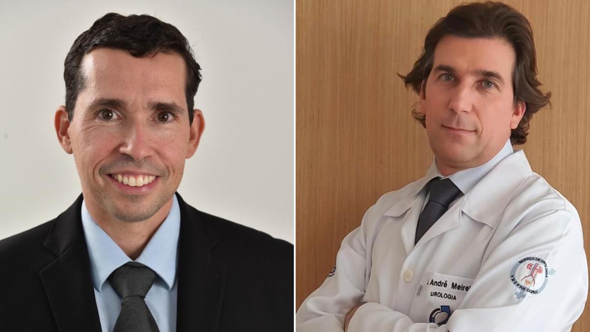O endocrinologista Danilo Villagelin e o urologista André Meirelles defendem que o tratamento pode melhorar a qualidade de vida do homem (Divulgação)