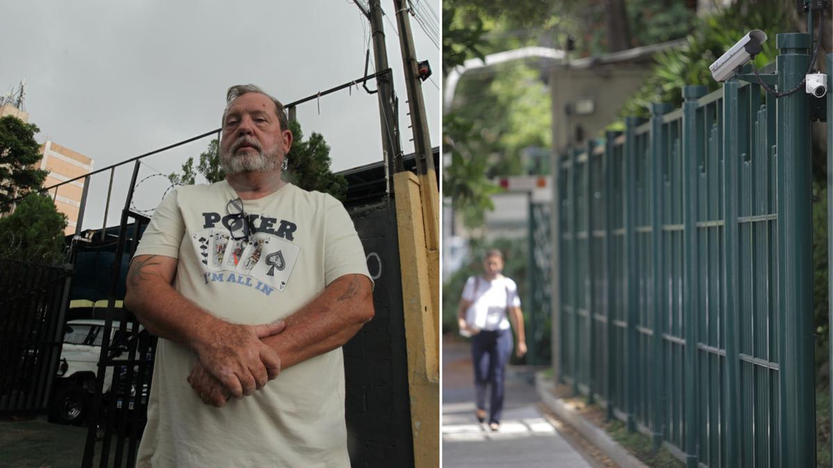 O empresário Rafael Domingos está em busca de parcerias com moradores e comerciantes; câmera em uma residência: vigilância em alta (Rodrigo Zanotto e  Cedoc)