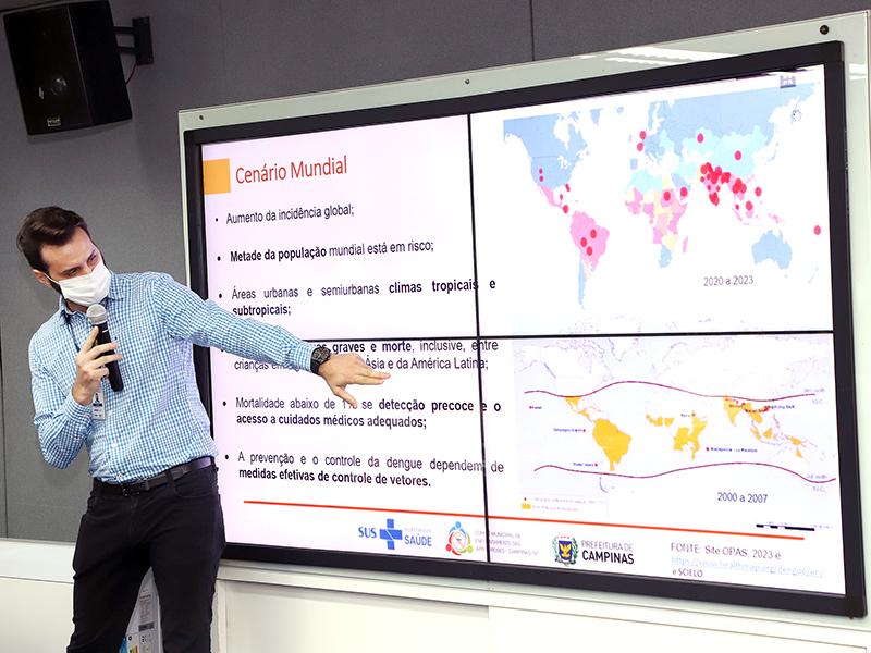 Coordenador de Arboviroses mostra crescimento de casos no mundo (Fernanda Sunega)