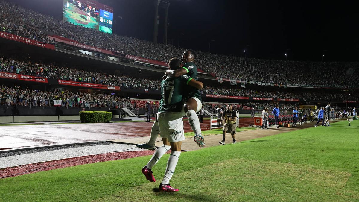 Palmeiras e Santos no Estádio do Morumbi (Cesar Greco/Palmeiras)