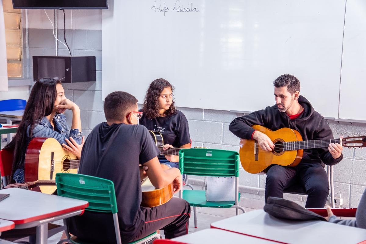 Aulas de violão e acordeão são algumas das possibilidades oferecidas pelo Instituto Anelo para o primeiro semestre de 2023 (Marlon Rissatto)