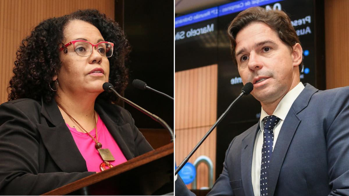 Vereadora Guida Calixto (PT) e o vereador Marcelo Silva (PSD) (Câmara Municipal de Campinas)