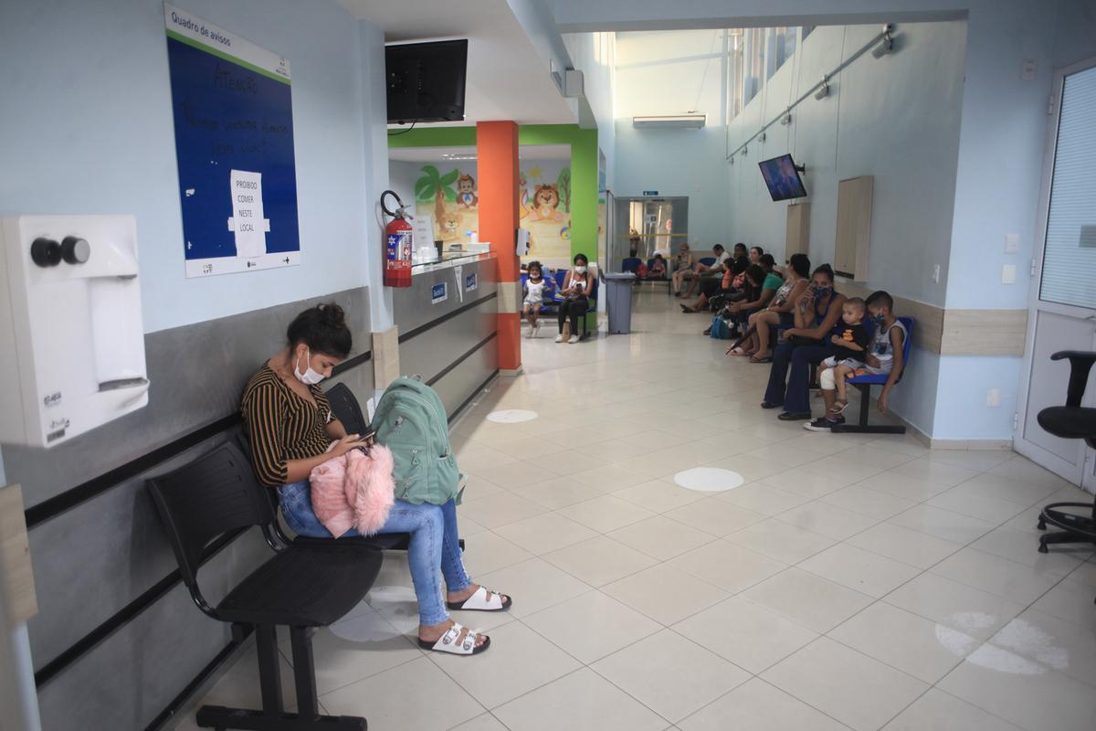 Ala de espera do Hospital Pediátrico Mário Gattinho, que agora conta com 56 leitos, entre enfermaria, UTI, leitos-dia e pronto-socorro (Kamá Ribeiro)