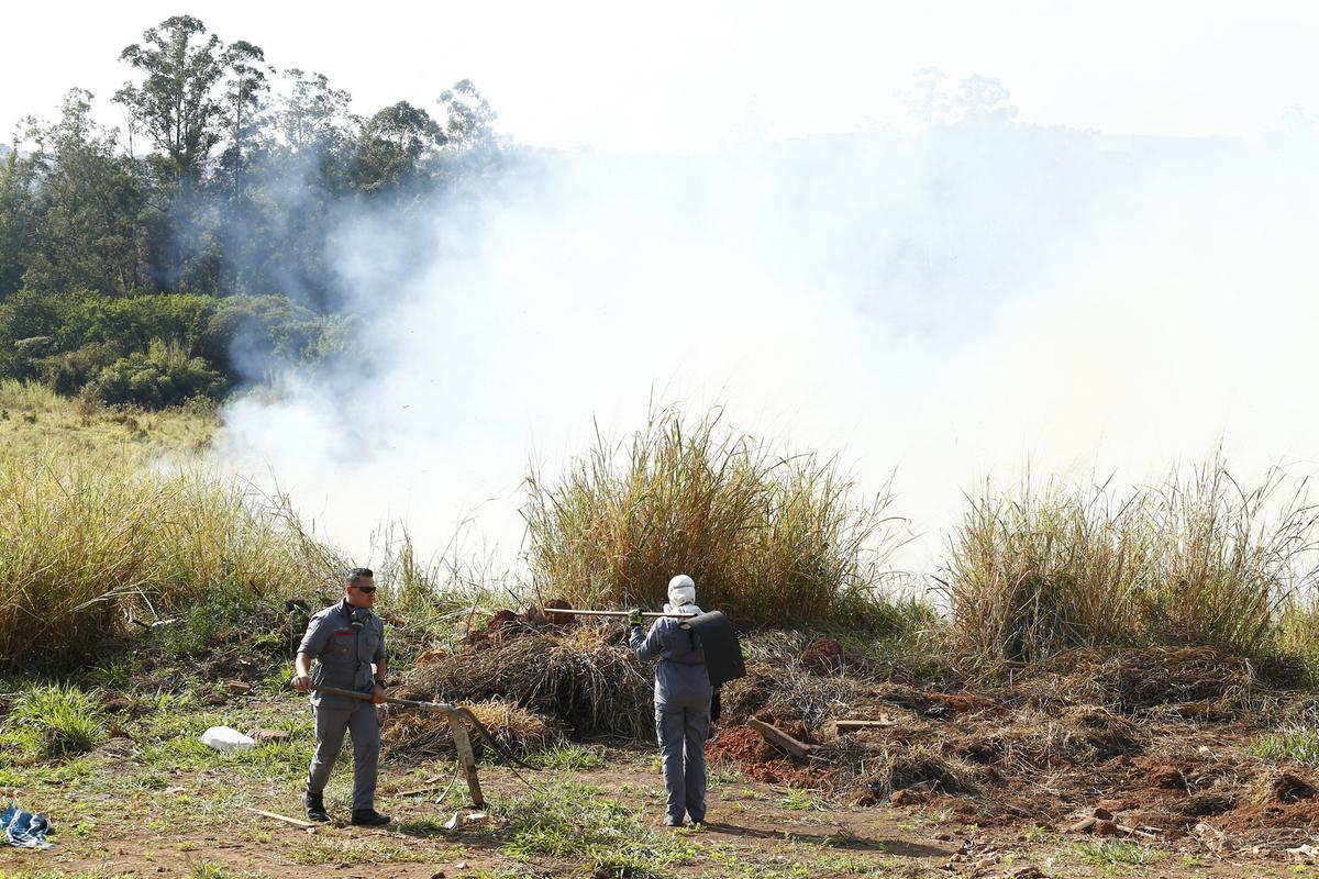 Tempo mais seco facilita a propagação de incêndios; recomendação é que pessoas não ponham fogo em lixo (Cedoc)