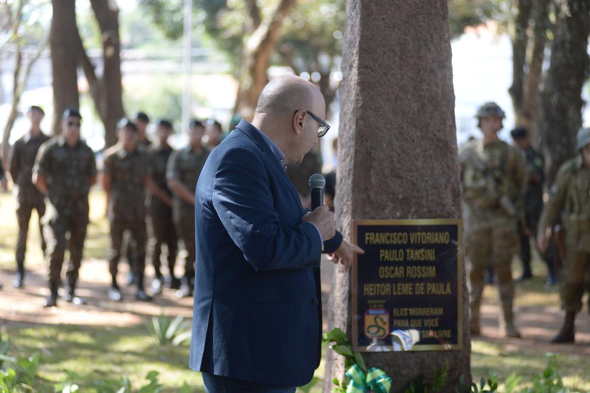 Dário Saadi enfatizou os atos de heroísmo e agradecimento ao Exército (Alessandro Torres)
