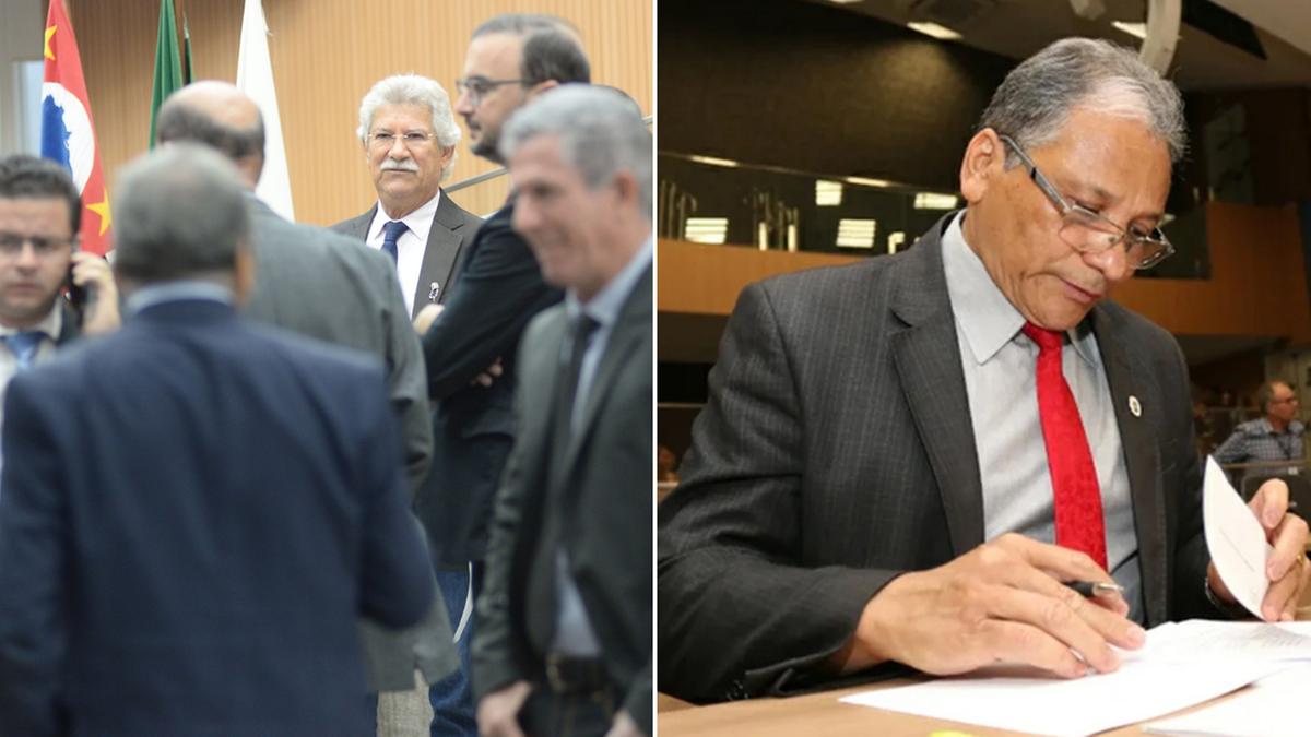 O vereador Zé Carlos (ao fundo): ação por improbidade na Câmara e vereador Fernando Mendes: discurso intimidador e ameaçador (Alessandro Torres e Câmara Municipal de Campinas)
