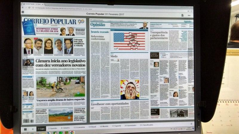 Em quase 100 anos de existência, o Correio Popular se modernizou, lançando versões digitais de suas publicações na internet e redes sociaisr
 (Reprodução)