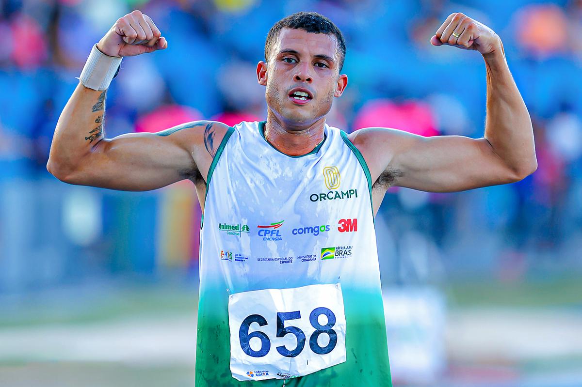 Marcio Teles ganhou a medalha de ouro nos 400m com barreiras pela sétima vez na competição (DWagner Carmo/CBAt)