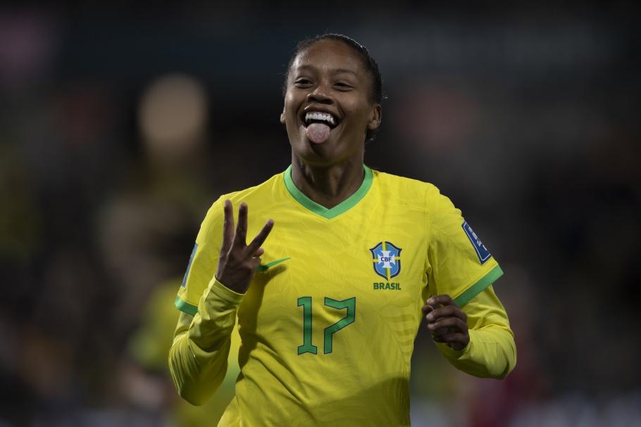 Ary Borges marcou três gols na sua estreia com a Seleção no Mundial e ainda deu a assistência para outro (Thais Magalhães/CBF)