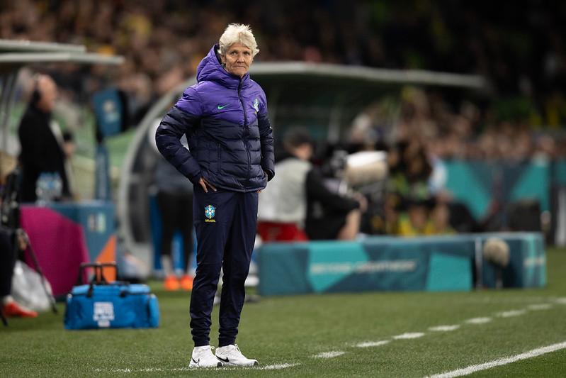 Equipe comandada pela treinadora Pia Sundhage, pouco fez no jogo (Thais Magalhães/ CBF)
