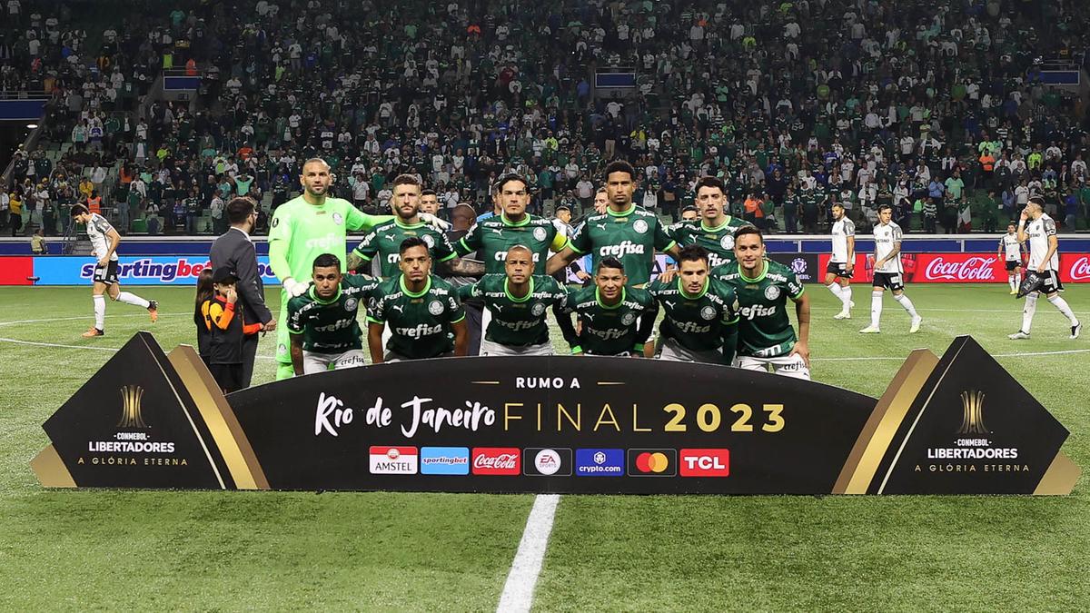Palmeiras em partida contra Atlético Mineiro pela oitava de final da Copa Libertadores (Cesar Greco/ Palmeiras)