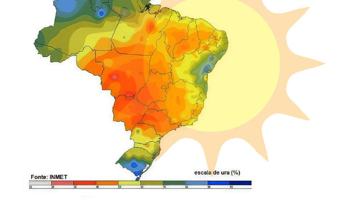 A Região Sudeste também terá tempo seco e sem chuvas, principalmente, em áreas do oeste de São Paulo (Inmet)