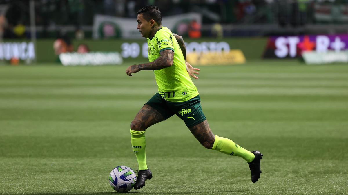Dudu durante partida contra o Vasco da Gam (Cesar Greco/ Palmeiras)