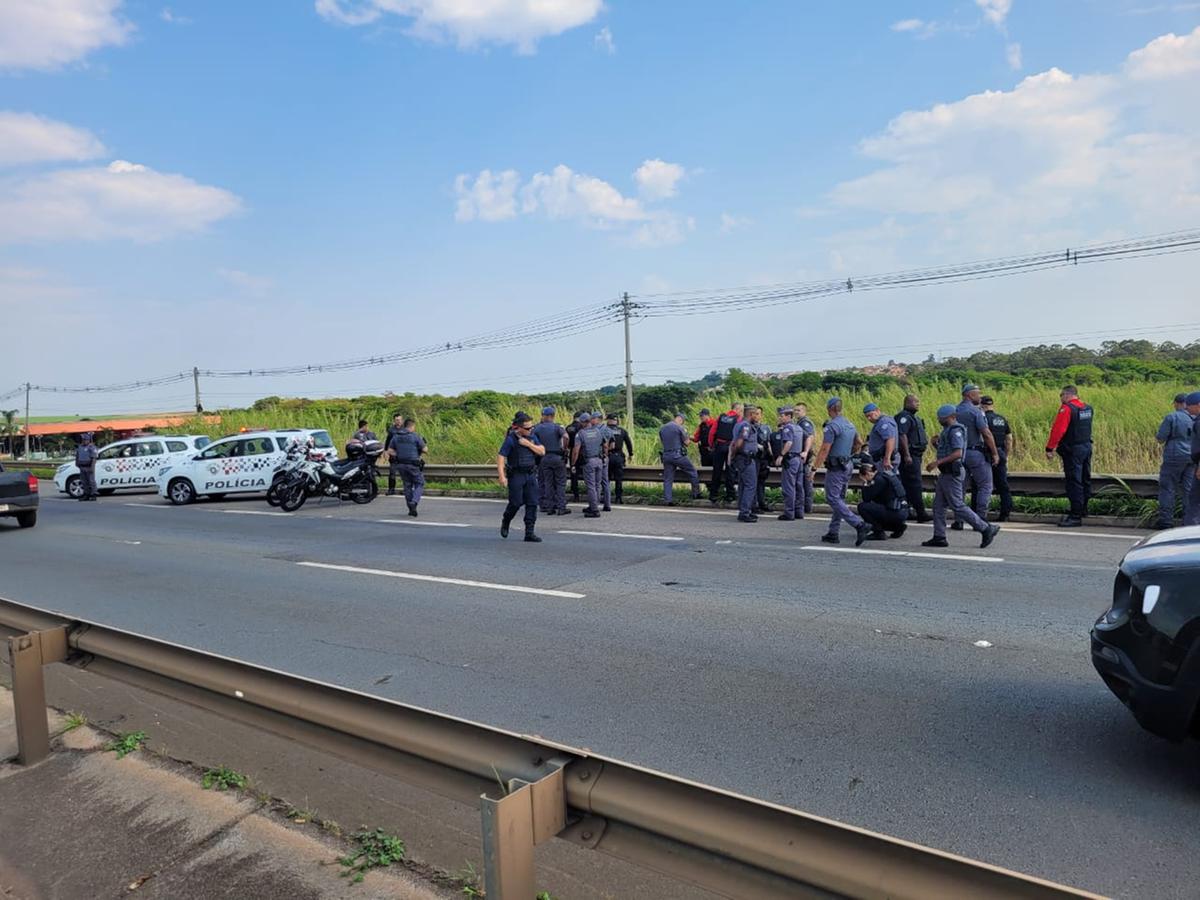 Episódio teve desfecho na movimentada Rodovia Dom Pedro I, sentido Jacareí, em Campinas (Divulgação)