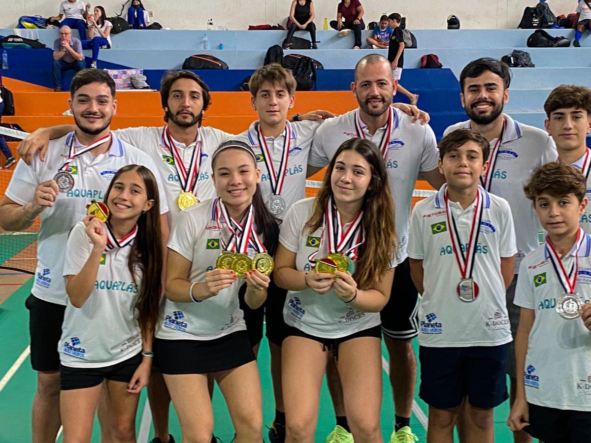 A equipe de badminton da Fonte dominou a competição da modalidade (Divulgação)