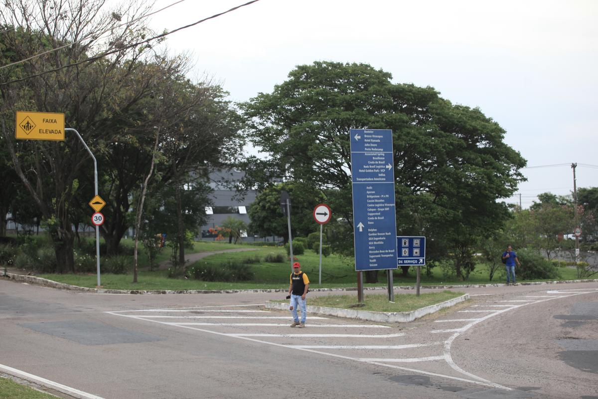 Entrada do Distrito Industrial de Campinas; segundo o Ciesp, muitas indústrias da cidade têm um importante passivo tributário, que se avolumou por causa da crise econômica agravada pela pandemia de covid-19 (Kamá Ribeiro)
