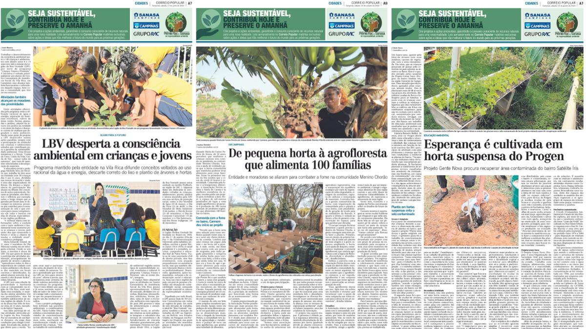As três reportagens do Correio Popular finalistas do Prêmio Feac de Jornalismo falam de questões ligadas à sustentabilidade ambiental e à promoção social de comunidades de diferentes regiões de Campinas (Divulgação)