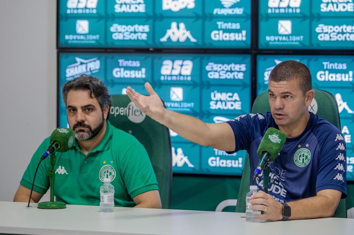 O CEO Ricardo Moisés e Umberto Louzer já estão de olho em 2024 (Divulgação/Guarani FC)