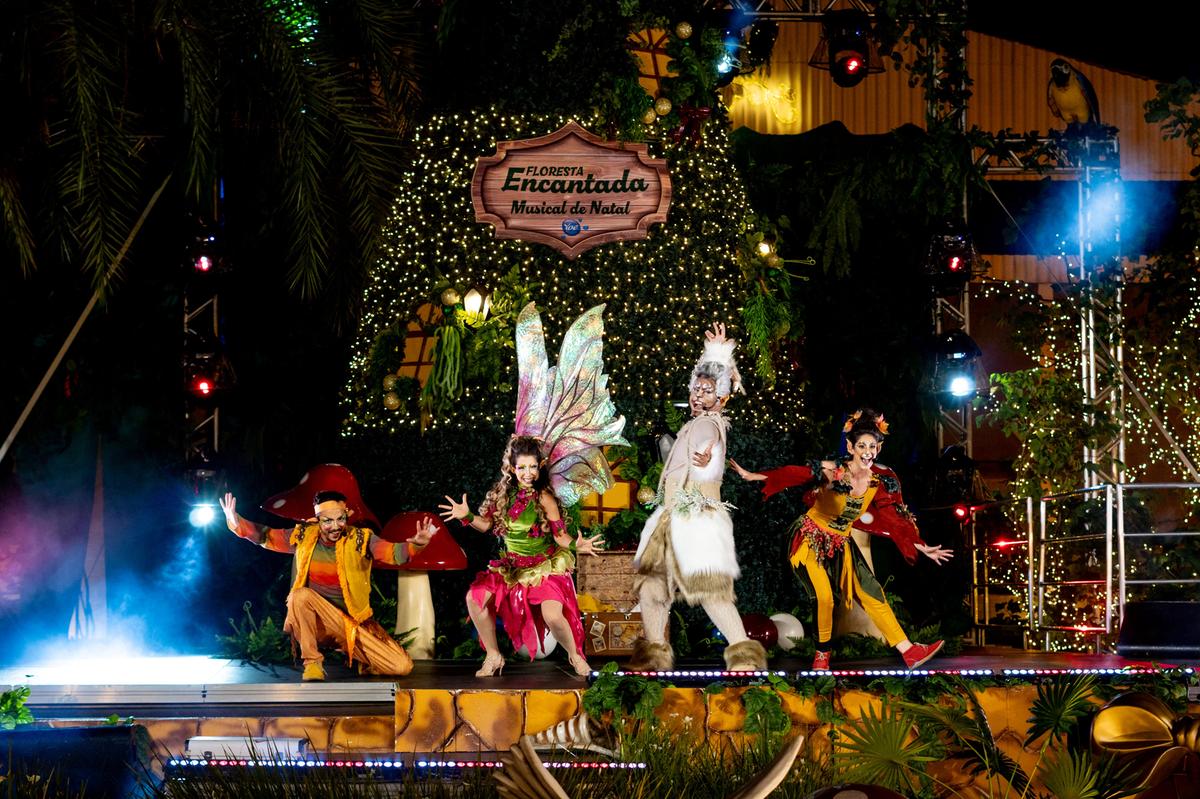 Cena do espetáculo “Floresta Encantada - Musical de Natal” (Cleber Luiz/Cineview)
