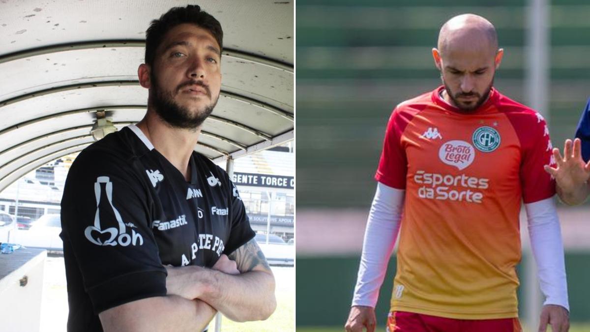 Caíque França e Régis (Diego Almeida/PontePRESS e Thomaz Marostegan/Guarani FC)