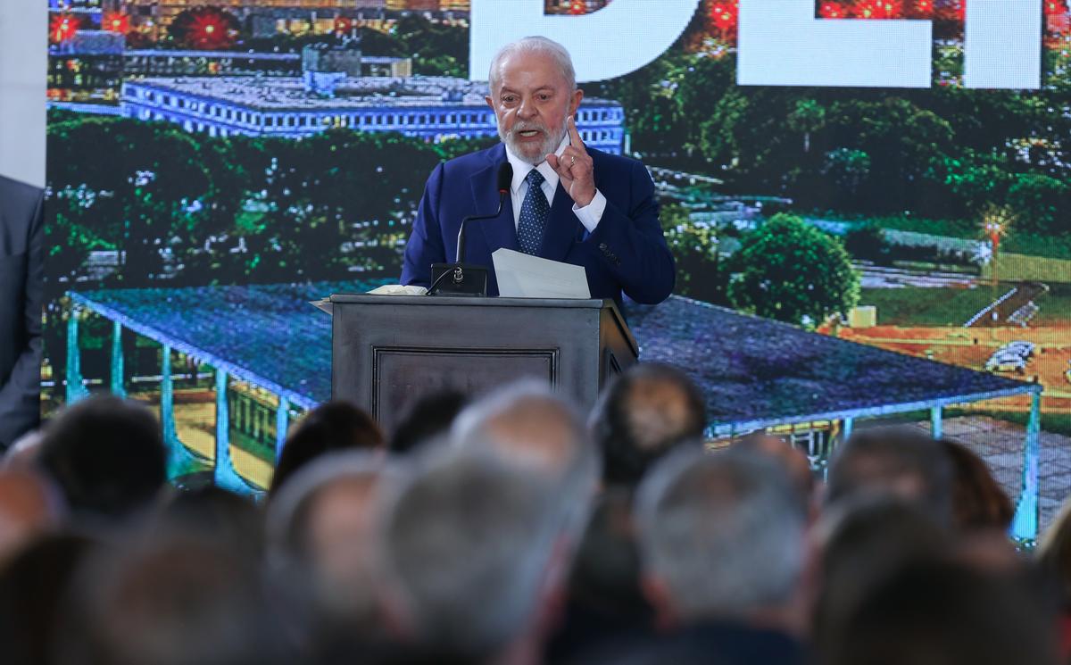 Presidente Lula durante evento que marca um ano dos atos antidemocráticos de 8 de janeiro (Lula Marques/ Agência Brasil)