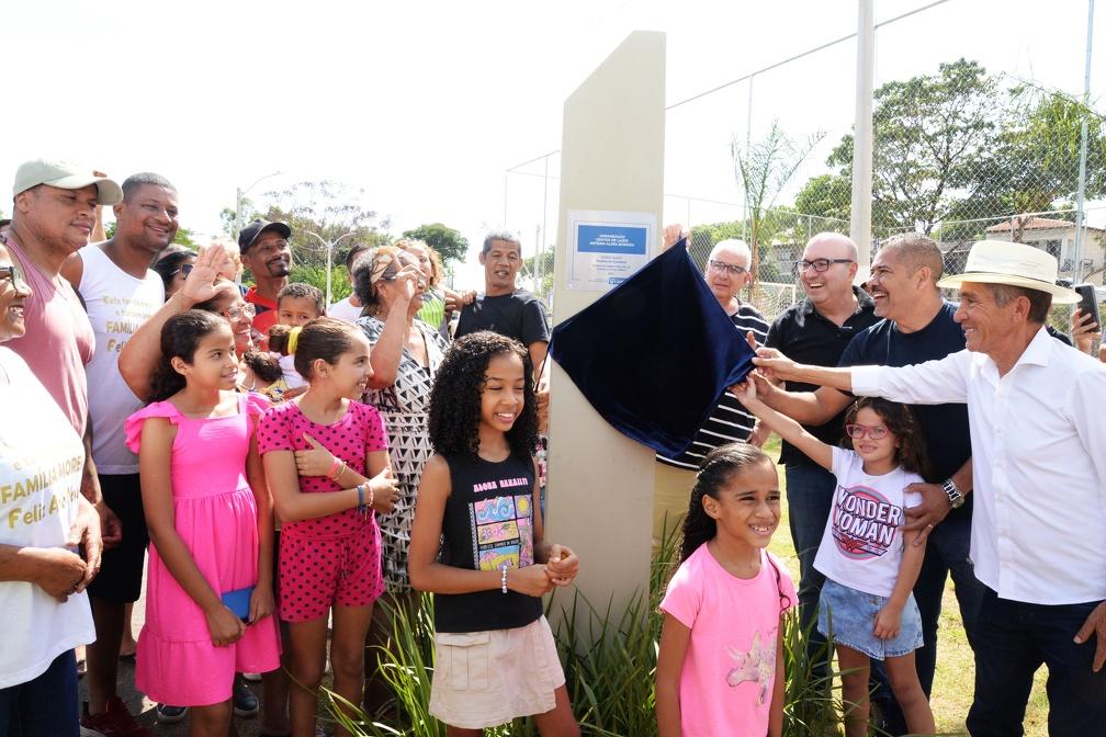 Inauguração do Centro de Lazer Antônio Alves Moreira, localizado no Cidade Satélite Iris 2, no Distrito de Campo Grande (Divulgação/ PMC)