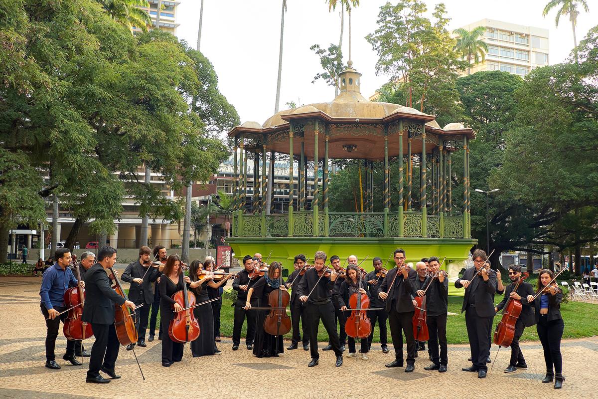 Pela primeira vez, em 97 anos, o Conservatório Carlos Gomes vai executar uma apresentação sinfônica; acontece nesta quinta, no Teatro Castro Mendes (Divulgação)