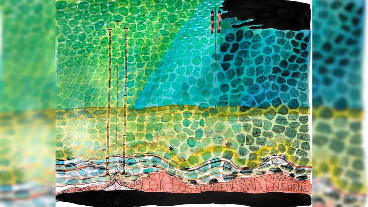 Artista Beá Meira critica, em sua obra, a exploração de petróleo nos oceanos e, especificamente, a intenção da Petrobras de desenvolver atividades na Bacia da Foz do Amazonas (Divulgação)