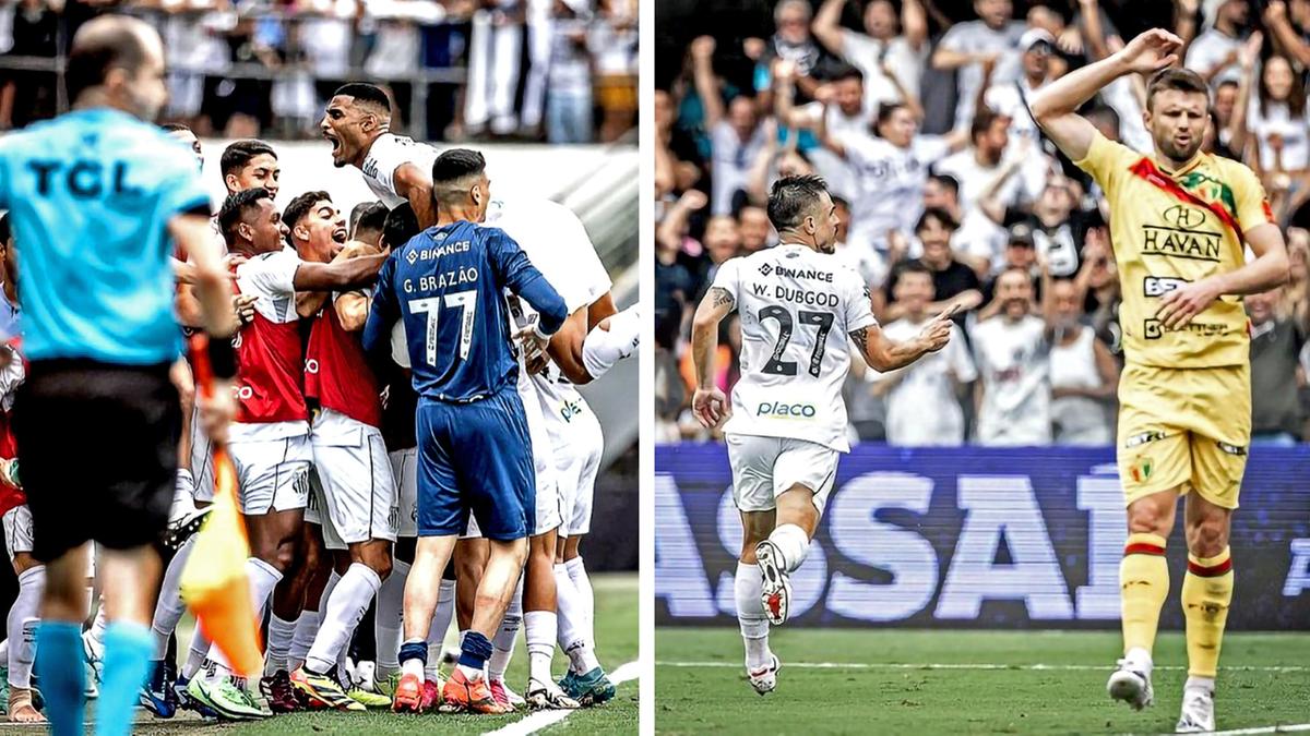 Weslley Patati, Giuliano, Willian Bigode e Morelos foram os autores dos gols do Peixe; na sexta-feira, às 21h30, o time encara o América-MG na Arena Independência, em Belo Horizonte (@RaulBaretta_Photo/Santos FC)