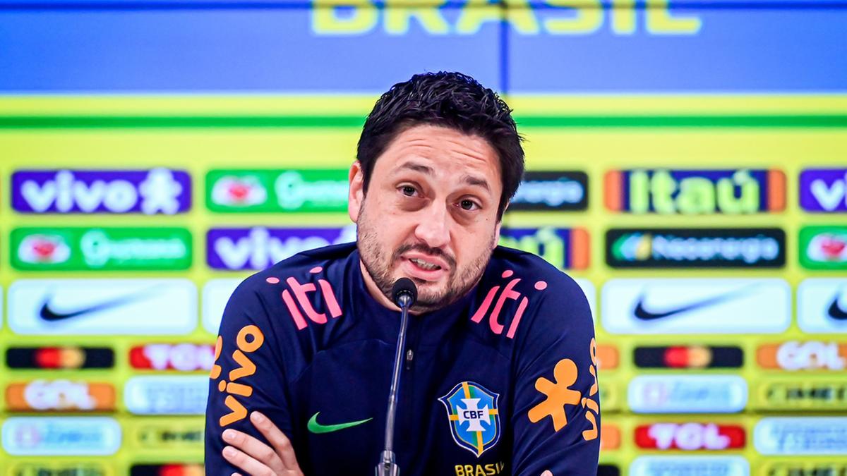 Técnico da Seleção Feminina Arthur Elias em Coletiva de Imprensa (Nayra Halm / Staff Images Woman / CBF)