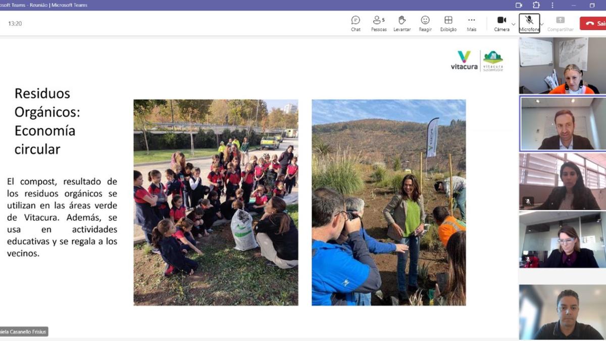 Equipes de Campinas e Vitacura trocam informações em reunião virtual (Divulgação)