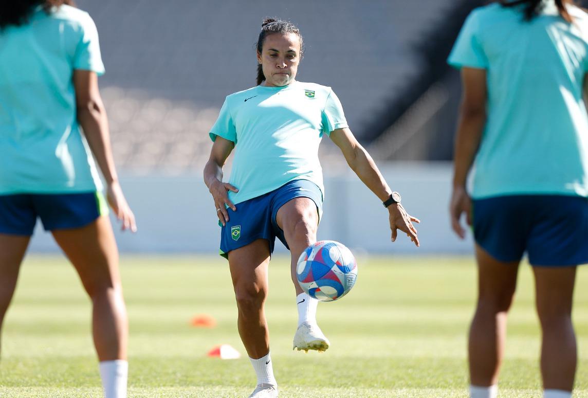 Marta está confiante na força do conjunto da Seleção Brasileira para realizar o sonho de conquistar a sonhada medalha de ouro Olímpica (Rafael Ribeiro/CBF)