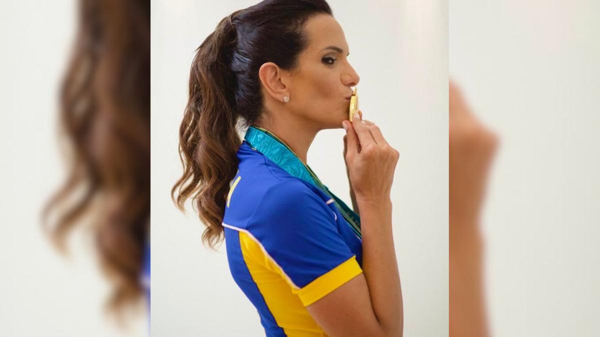 Virna Dias, medalhista olímpica, em Paris para os Jogos Olímpicos de 2024 (Acervo Pessoal)