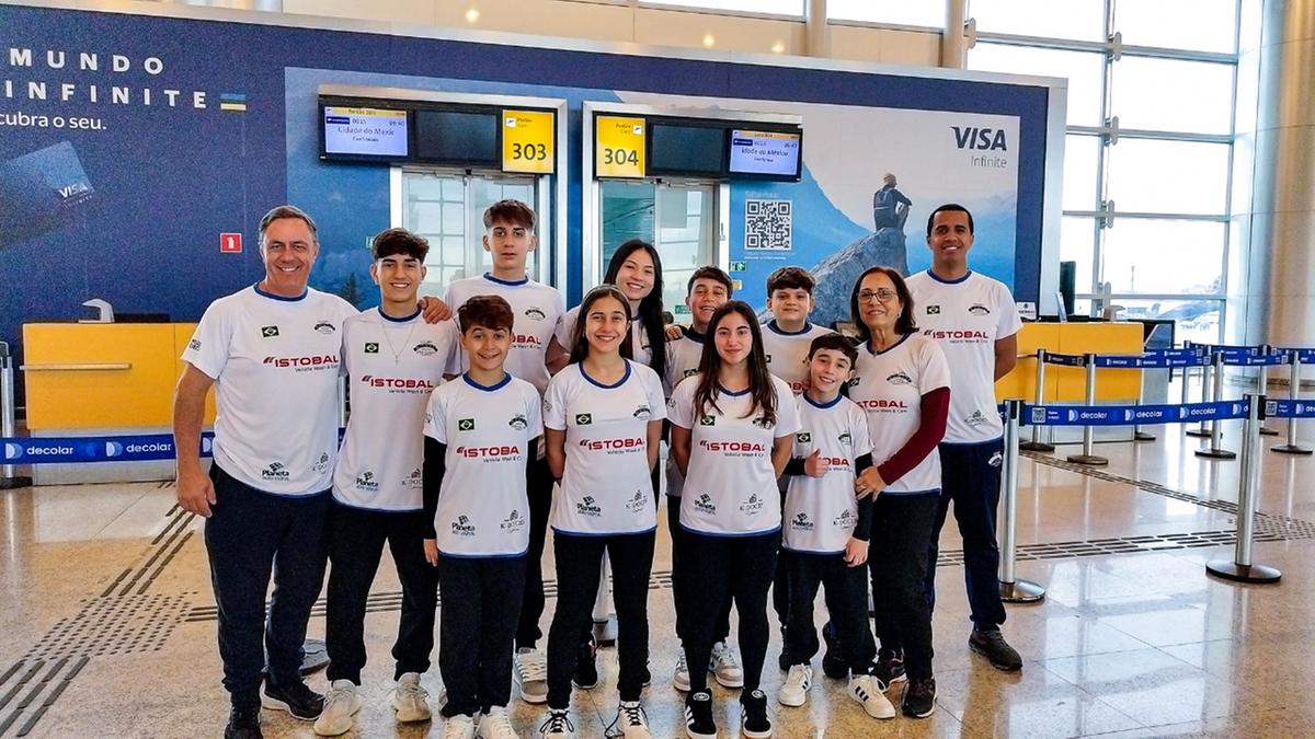 Atletas do Clube Fonte São Paulo que viajaram ao México: experiência internacional (Divulgação)