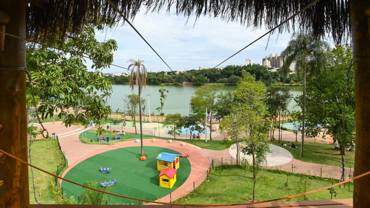 Tirolesa vai proporcionar visão panorâmica do Parque Portugal e da cidade (Carlos Bassan)