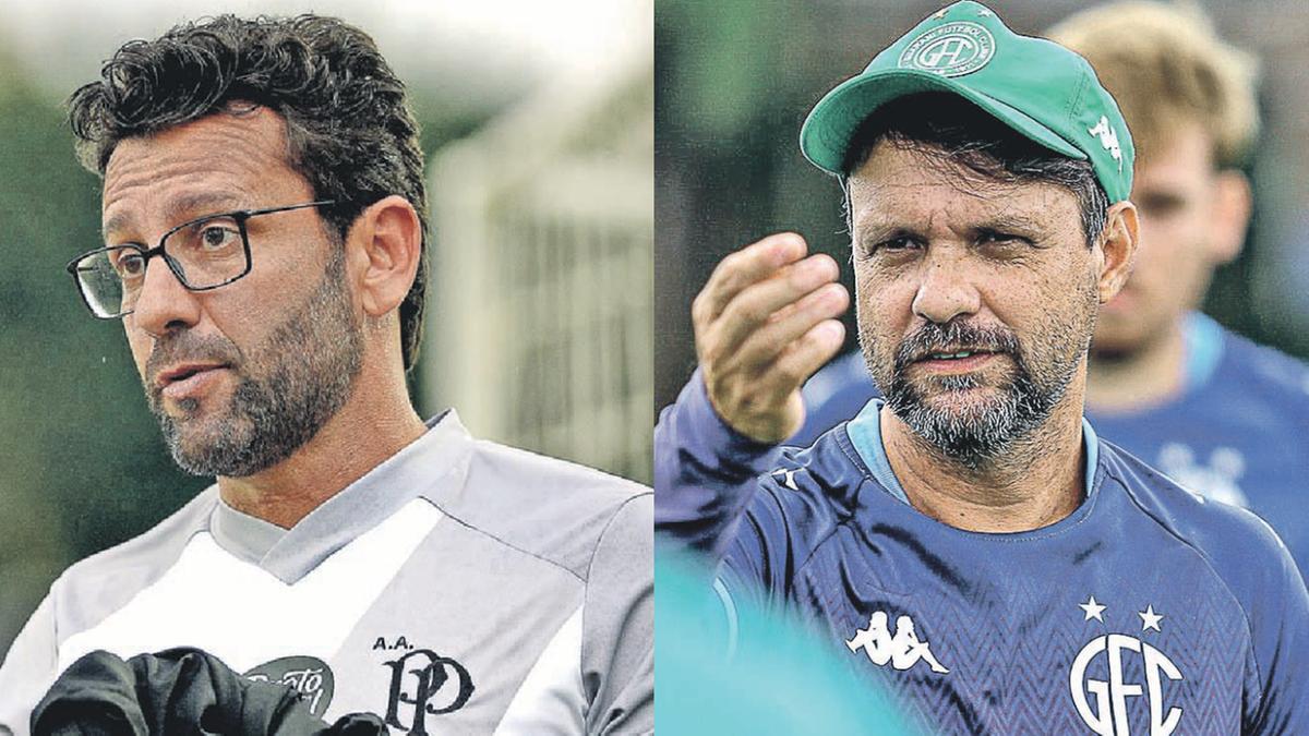 Os técnicos Alberto Valentim e Maurício Sousa estão confiantes para o clássico de hoje (Marcos Ribolli; Raphael Silvestre Guarani FC)