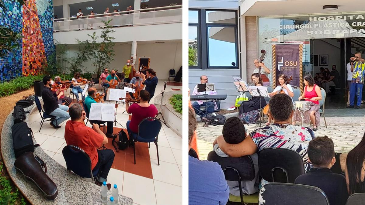Divididos em grupos, os músicos da Sinfônica da Unicamp estão realizando 12 apresentações em entidades (Ton Torres)