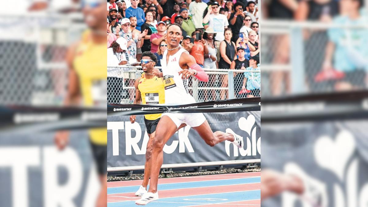 Apesar do clima descontraí do, o atleta reforçou o foco na preparação e na saúde física (Reprodução @grandslamtrack)