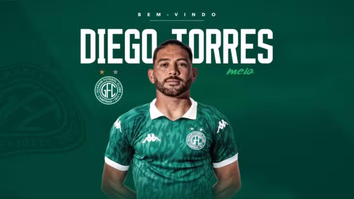 O argentino Diego Torres, de 34 anos, chega ao Brinco com o auxílio de investidores (Divulgação Guarani)